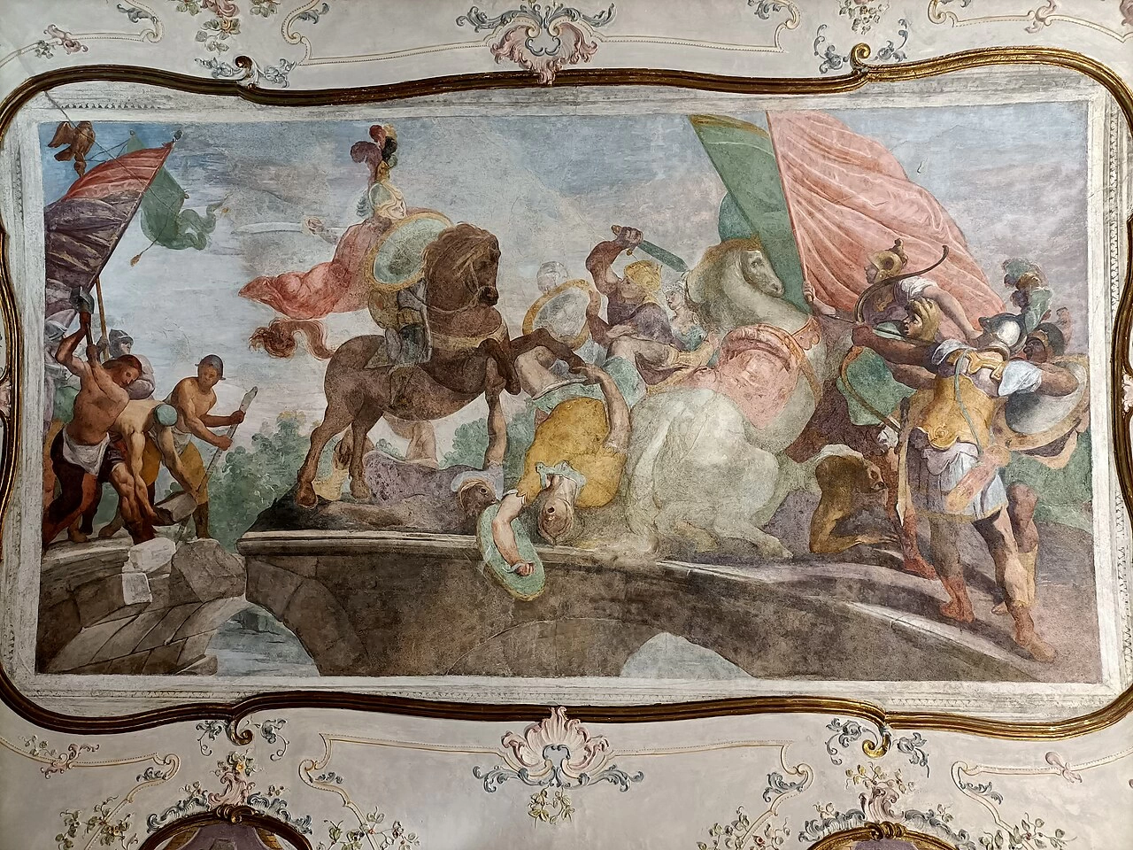 La difesa del ponte Sublicio - Villa Gentile Bickley, Cornigliano, Genova